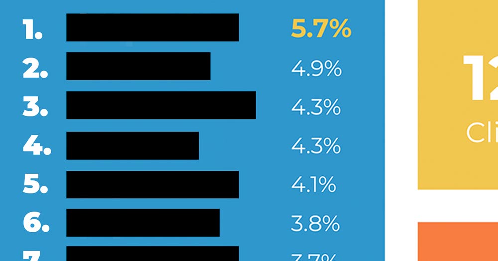 company income percentage by top client company income percentage by top client