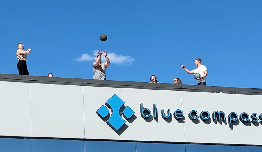 fun basketball trick shots at work